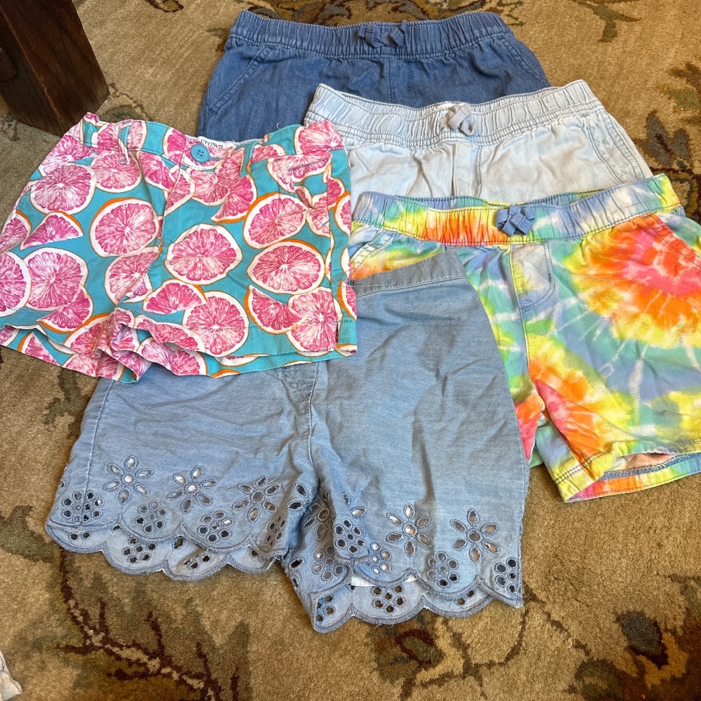 Lot of 5 girls shorts size 8
